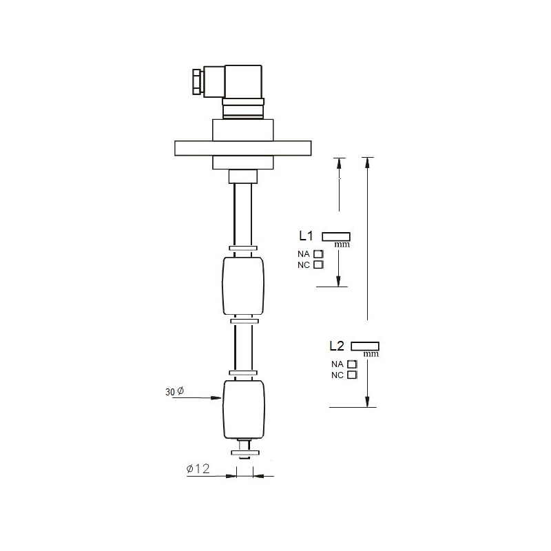 MAGNETIC LEVEL CONTROL, GARMA IMN 43650 PVC1