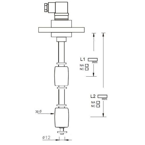 MAGNETIC LEVEL CONTROL, GARMA IMN 43650 PVC1