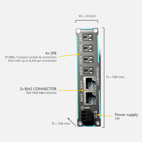 Switch FLEXtra SLIM SPE 6-Port 700-848-6ES11 | Helmholz