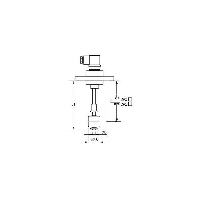 INDICADOR CON BRIDA PVC, 1 CONTACTO EN INOX 316